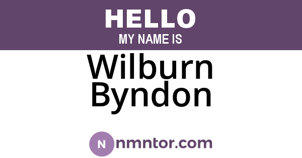 Wilburn Byndon