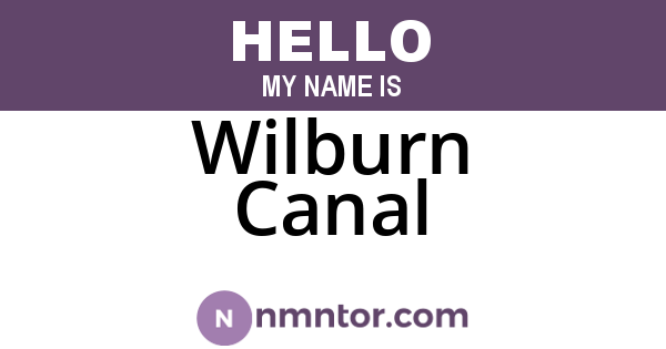 Wilburn Canal