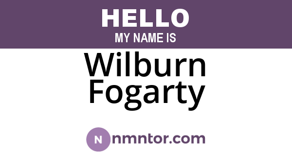 Wilburn Fogarty