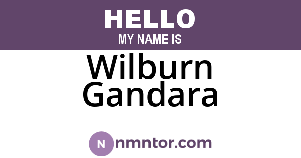 Wilburn Gandara