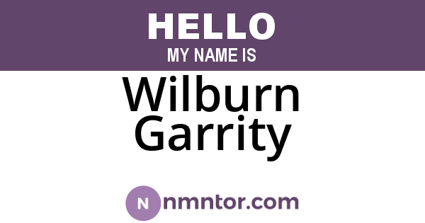 Wilburn Garrity
