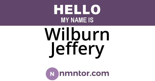 Wilburn Jeffery