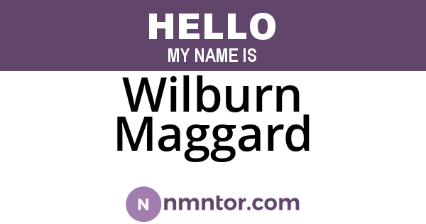 Wilburn Maggard