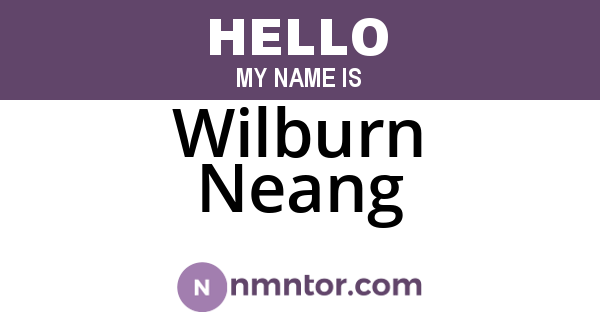 Wilburn Neang