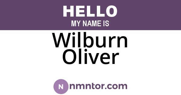 Wilburn Oliver