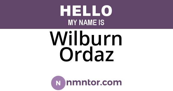 Wilburn Ordaz