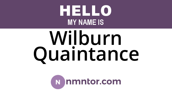 Wilburn Quaintance
