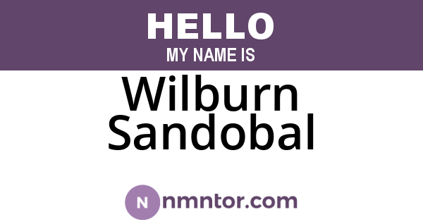 Wilburn Sandobal