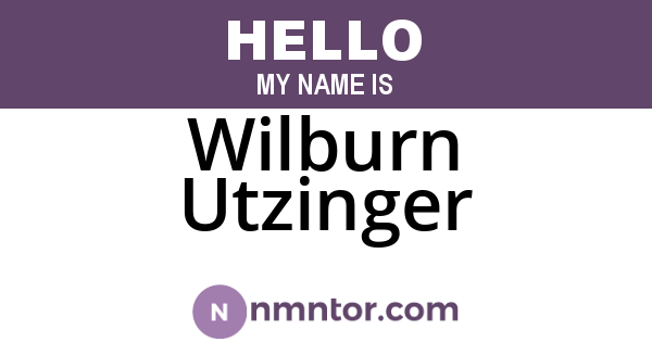 Wilburn Utzinger