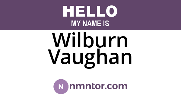 Wilburn Vaughan