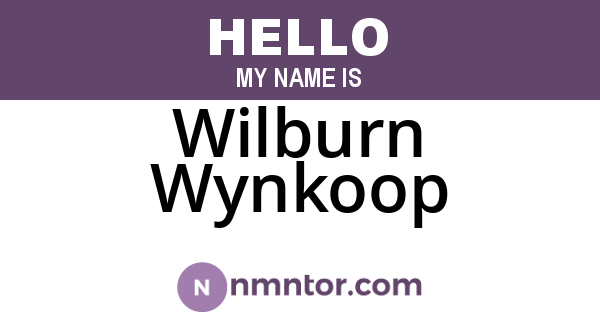 Wilburn Wynkoop
