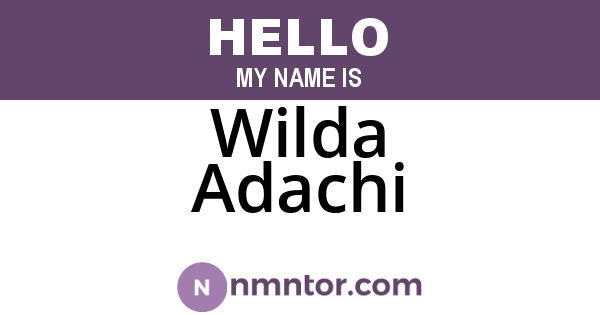 Wilda Adachi