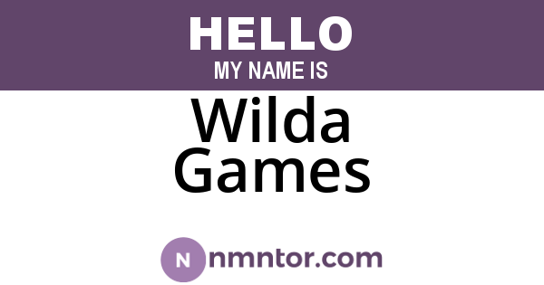Wilda Games
