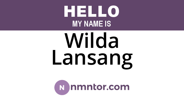 Wilda Lansang