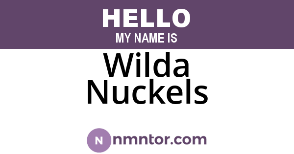 Wilda Nuckels