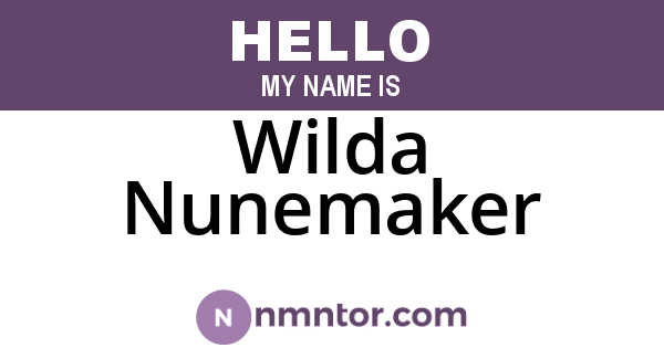 Wilda Nunemaker