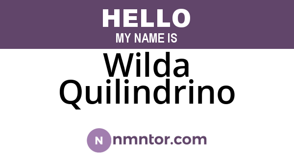 Wilda Quilindrino