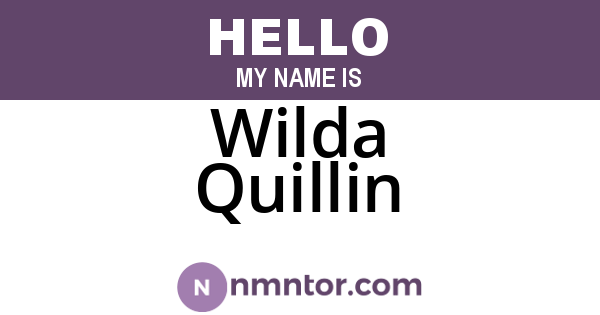 Wilda Quillin