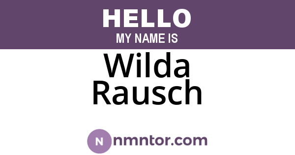 Wilda Rausch