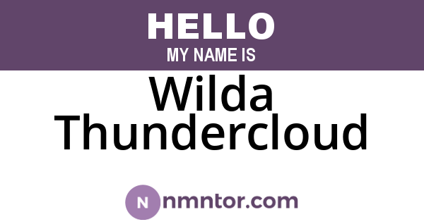 Wilda Thundercloud