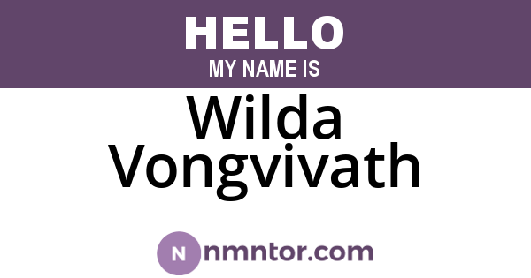 Wilda Vongvivath