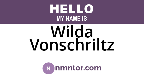 Wilda Vonschriltz