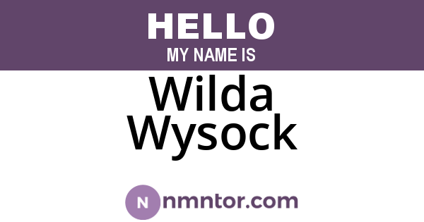 Wilda Wysock