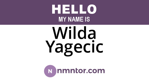 Wilda Yagecic