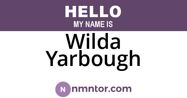 Wilda Yarbough