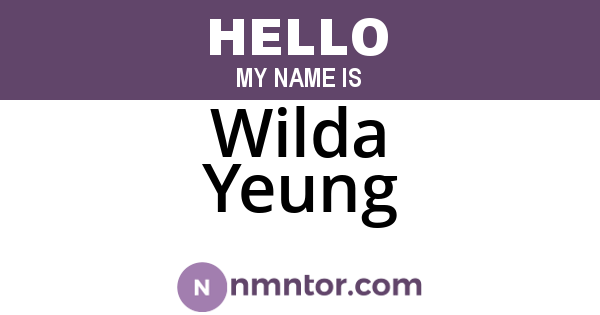 Wilda Yeung