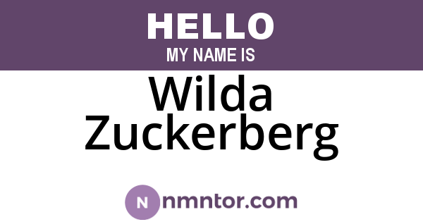 Wilda Zuckerberg