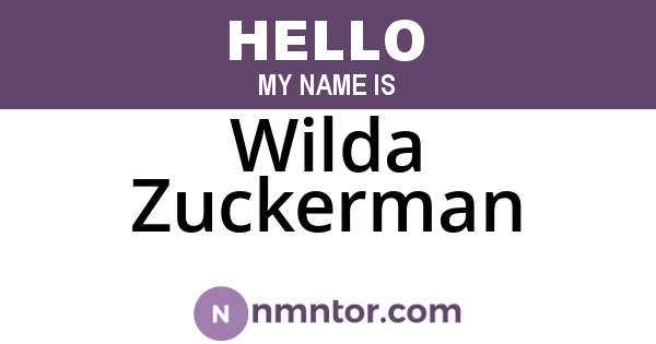Wilda Zuckerman