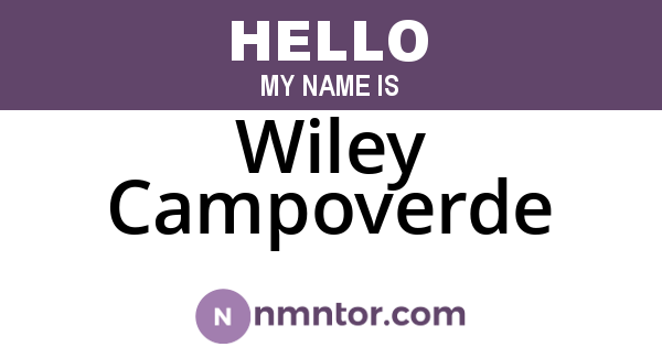 Wiley Campoverde