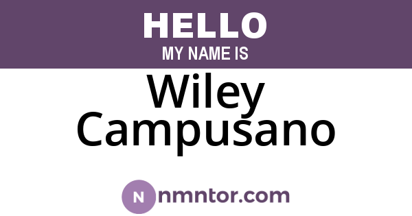 Wiley Campusano
