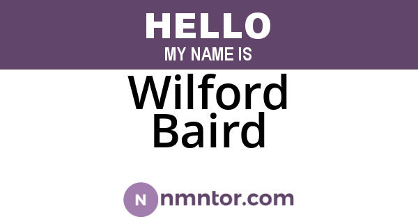 Wilford Baird