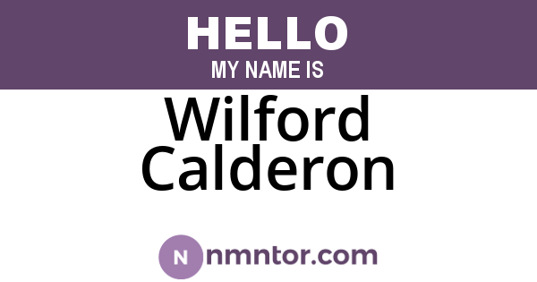 Wilford Calderon