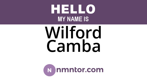 Wilford Camba