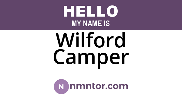 Wilford Camper