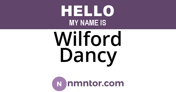 Wilford Dancy