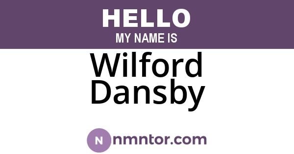 Wilford Dansby