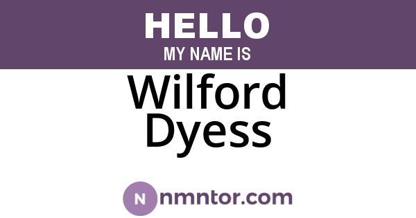 Wilford Dyess