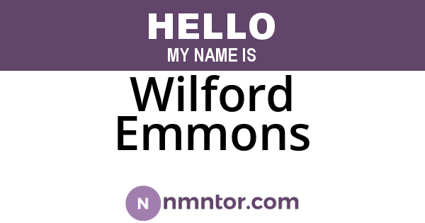 Wilford Emmons