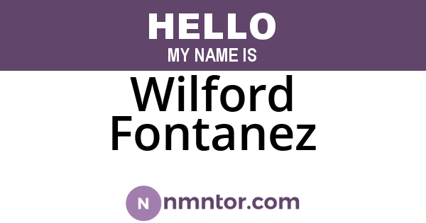 Wilford Fontanez