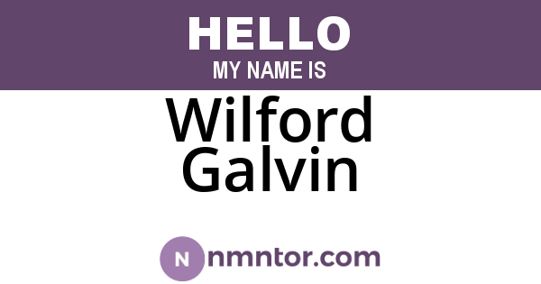 Wilford Galvin