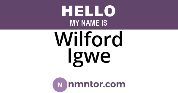 Wilford Igwe