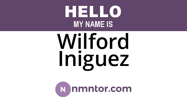 Wilford Iniguez