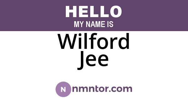 Wilford Jee