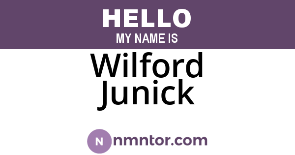 Wilford Junick