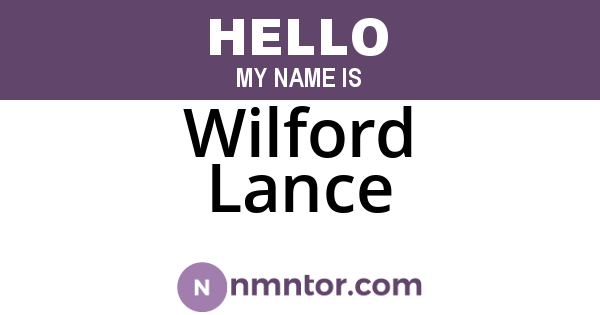 Wilford Lance