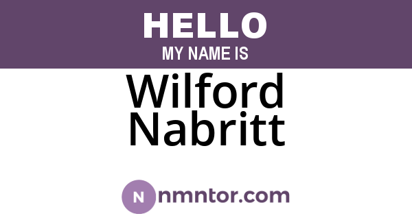 Wilford Nabritt